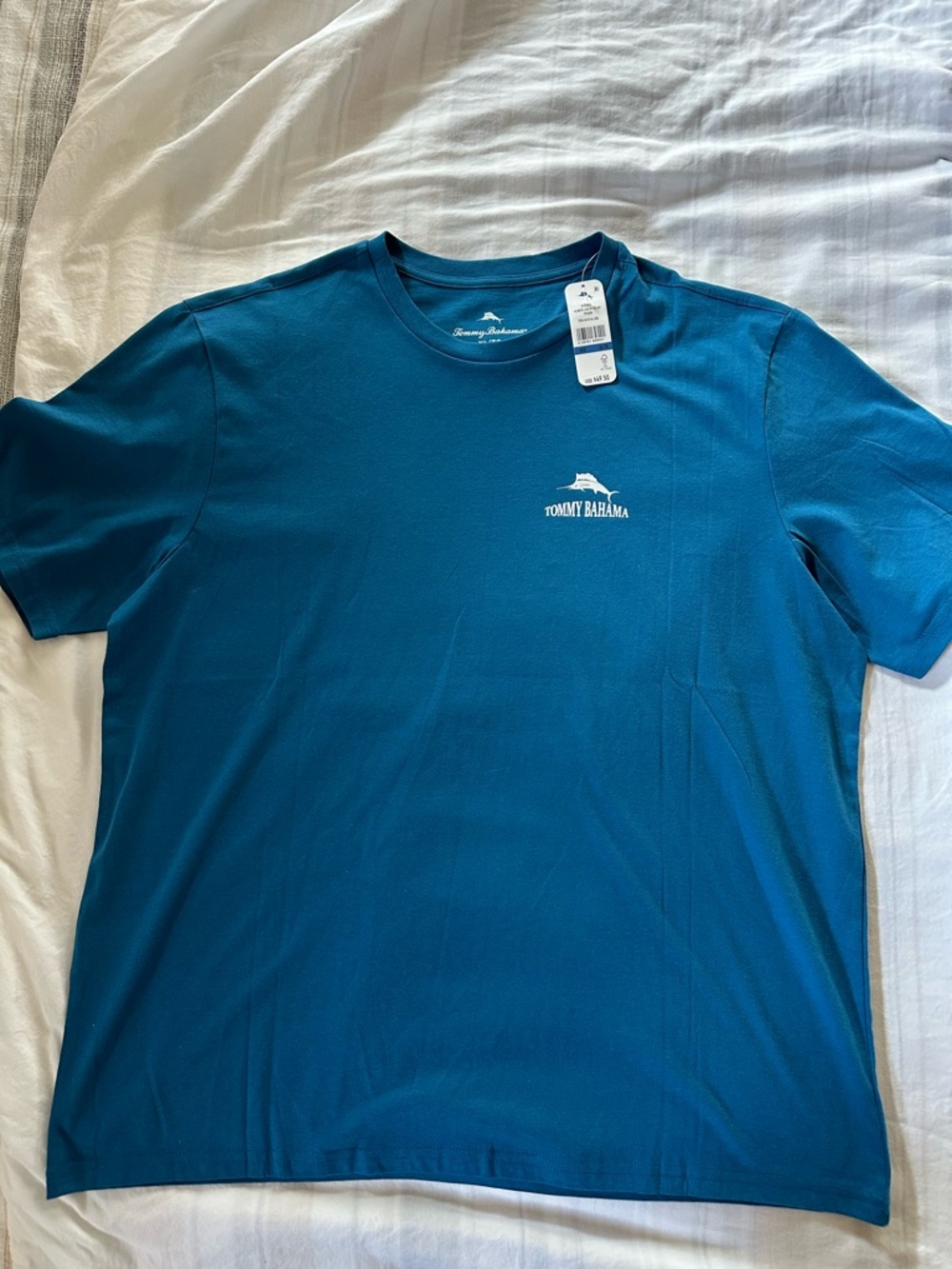 NWT Tommy Bahama ALWAYS LOOK AT THE BIG PITCHER Men’s XL T-shirt Blue Allure - Picture 3 of 4